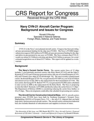 Navy CVN-21 Aircraft Carrier Program: Background and Issues for Congress