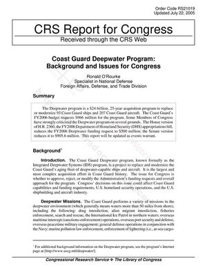 Coast Guard Deepwater Program: Background and Issues for Congress