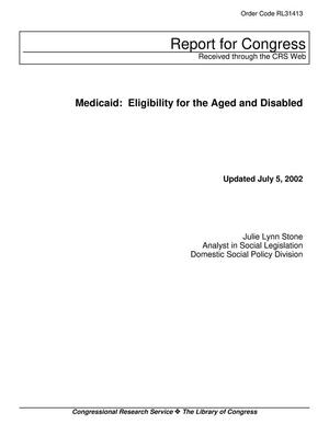 Medicaid: Eligibility for the Aged and Disabled
