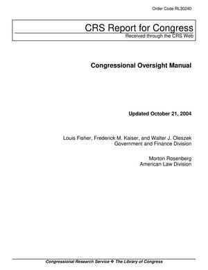 Primary view of object titled 'Congressional Oversight Manual'.
