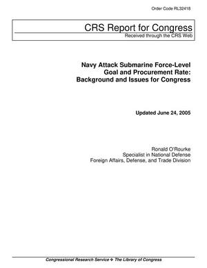 Primary view of object titled 'Navy Attack Submarine Force-Level Goal and Procurement Rate: Background and Issues for Congress'.