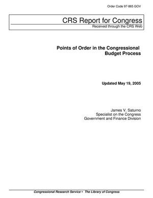Points of Order in the Congressional Budget Process