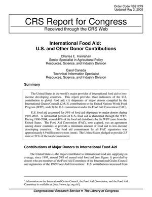 International Food Aid:  U.S. and Other Donor Contributions