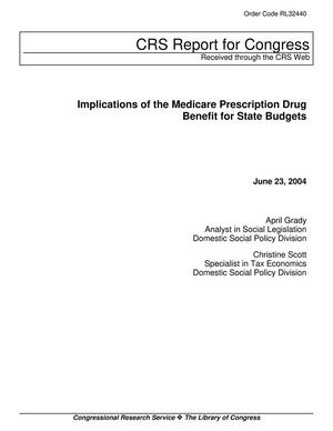 Implications of the Medicare Prescription Drug Benefit for State Budgets