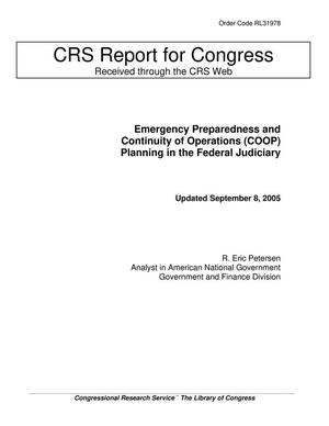 Emergency Preparedness and Continuity of Operations (COOP) Planning in the Federal Judiciary