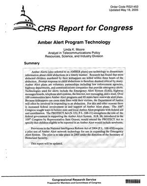 Primary view of object titled 'Amber Alert Program Technology'.
