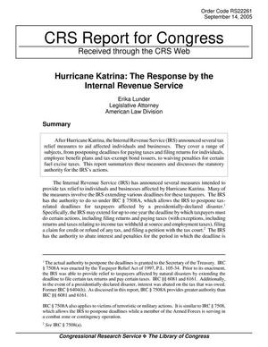 Hurricane Katrina: The Response by the Internal Revenue Service