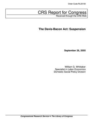 The Davis-Bacon Act: Suspension