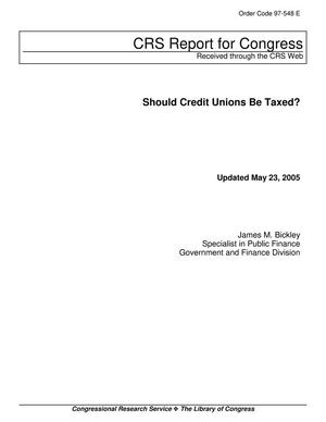 Should Credit Unions Be Taxed?