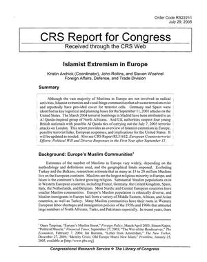 Islamist Extremism in Europe
