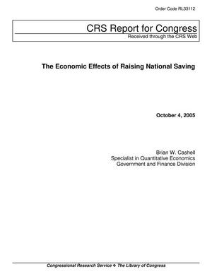 The Economic Effects of Raising National Saving