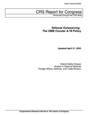 Defense Outsourcing: The OMB Circular A-76 Policy