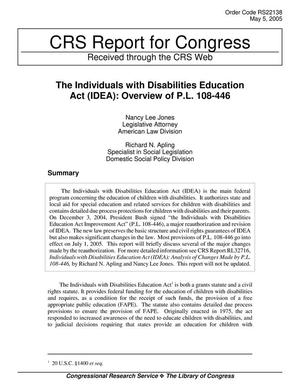 The Individuals with Disabilities Education Act (IDEA): Overview of P.L. 108-446