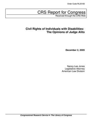 Civil Rights of Individuals with Disabilities: The Opinions of Judge Alito