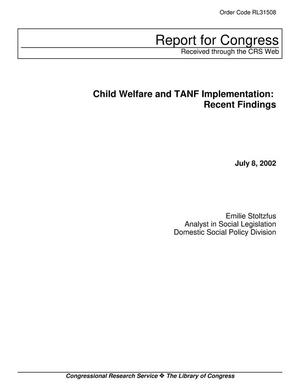 Child Welfare and TANF Implementation: Recent Findings
