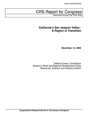 California's San Joaquin Valley: A Region in Transition