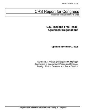 U.S.-Thailand Free Trade Agreement Negotiations