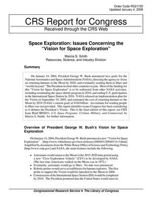 Space Exploration: Issues Concerning the "Vision for Space Exploration"