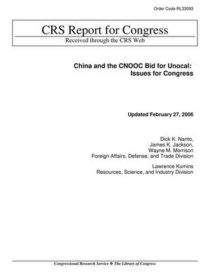 China and the CNOOC Bid for Unocal: Issues for Congress