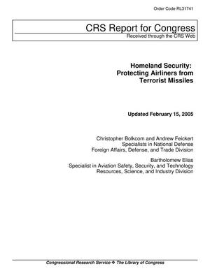 Primary view of object titled 'Homeland Security: Protecting Airliners from Terrorist Missiles'.
