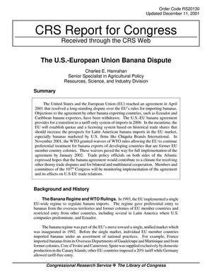 The U.S.-European Union Banana Dispute