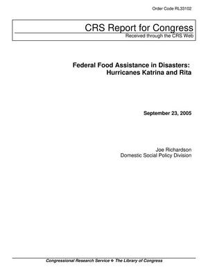 Federal Food Assistance in Disasters: Hurricanes Katrina and Rita