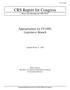 Report: Appropriations for FY1999: Legislative Branch