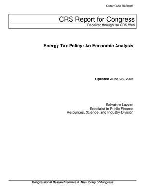Energy Tax Policy: An Economic Analysis
