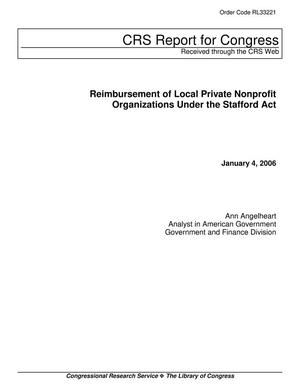 Reimbursement of Local Private Nonprofit Organizations Under the Stafford Act