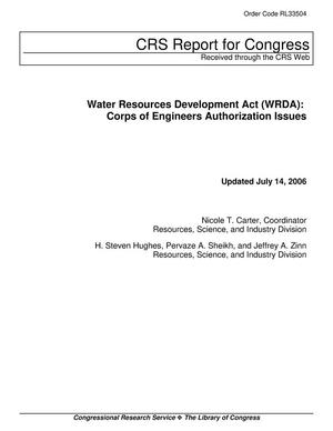 Water Resources Development Act (WRDA): Army Corps of Engineers Authorization Issues