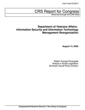 Department of Veteran Affairs: Information Security and Information Technology Management Reorganization