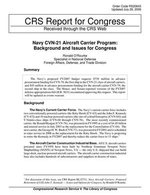 Navy CVN-21 Aircraft Carrier Program: Background and Issues for Congress