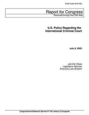 Primary view of object titled 'U.S. Policy Regarding the International Criminal Court'.
