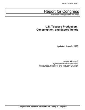 U.S. Tobacco Production, Consumption, and Export Trends