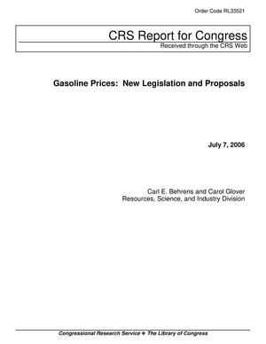 Gasoline Prices: New Legislation and Proposals