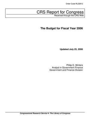 The Budget for Fiscal Year 2006