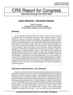 Latin America: Terrorism Issues