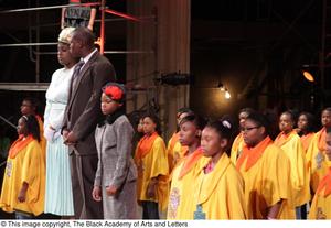 [Young actors performing in Aretha: The Musical]