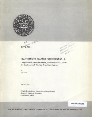 Heat Transfer Reactor Experiment Number 3: Comprehensive Technical Report, General Electric Direct-Air-Cycle Aircraft Nuclear Propulsion Program