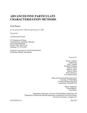 Advanced Fine Particulate Characterization Methods