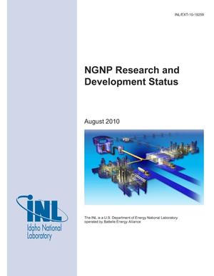 NGNP Research and Development Status