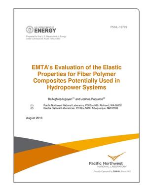 EMTA’s Evaluation of the Elastic Properties for Fiber Polymer Composites Potentially Used in Hydropower Systems