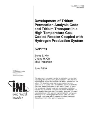 Development of Tritium Permeation Analysis Code and Tritium Transport in a High Temperature Gas-Cooled Reactor Coupled with Hydrogen Production System