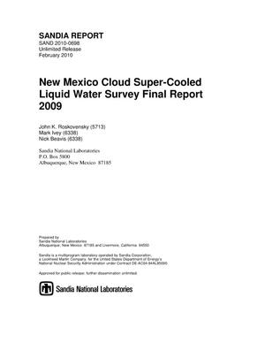 New Mexico cloud super cooled liquid water survey final report 2009.