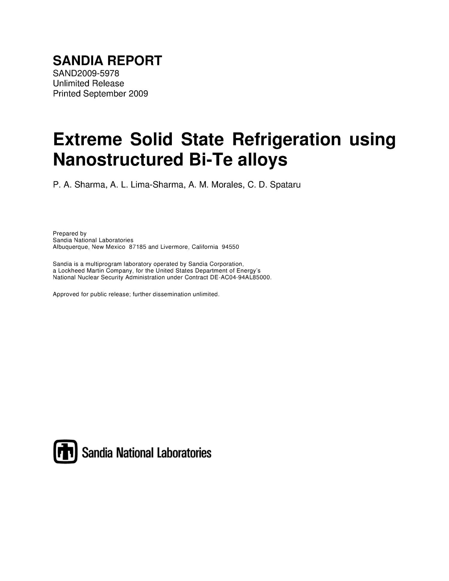 solid state refrigeration