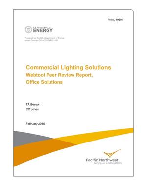Commercial Lighting Solutions Webtool Peer Review Report, Office Solutions