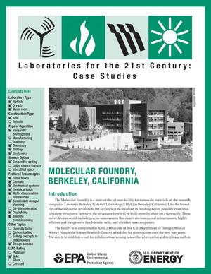 Laboratories for the 21st Century: Case Studies, Molecular Foundry, Berkeley, California