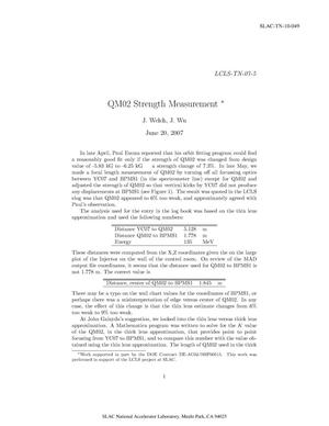 QM02 Strength Measurement