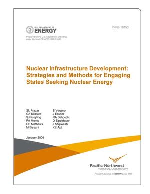 Nuclear Infrastructure Development: Strategies and Methods for Engaging Nuclear Energy Seeking States