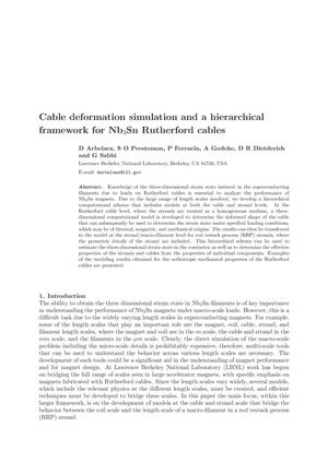 Cable deformation simulation and a hierarchical framework for Nb3Sn Rutherford cables